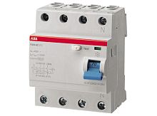 Дифференциальный выключатель нагрузки FH204 4 полюса, 63А, Тип AC, 30мА | код. 2CSF204004R1630 | ABB